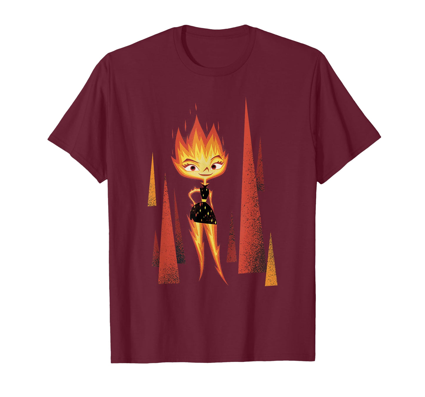 Disney Pixar Elemental Minimalistic Fire Ember Portrait T-Shirt