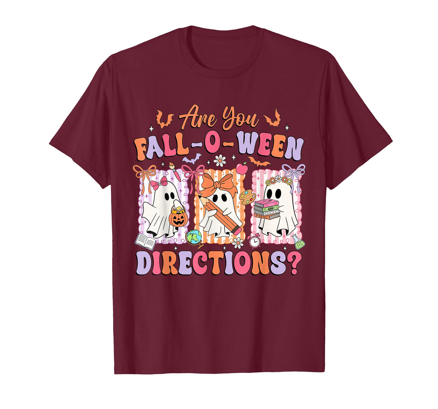 are You Fall-O-Ween Directions Funny Ghost Pumpkin Halloween T-Shirt