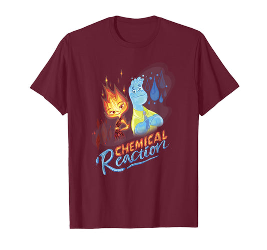 Disney Pixar Elemental Chemical Reaction Ember & Wade Shot T-Shirt