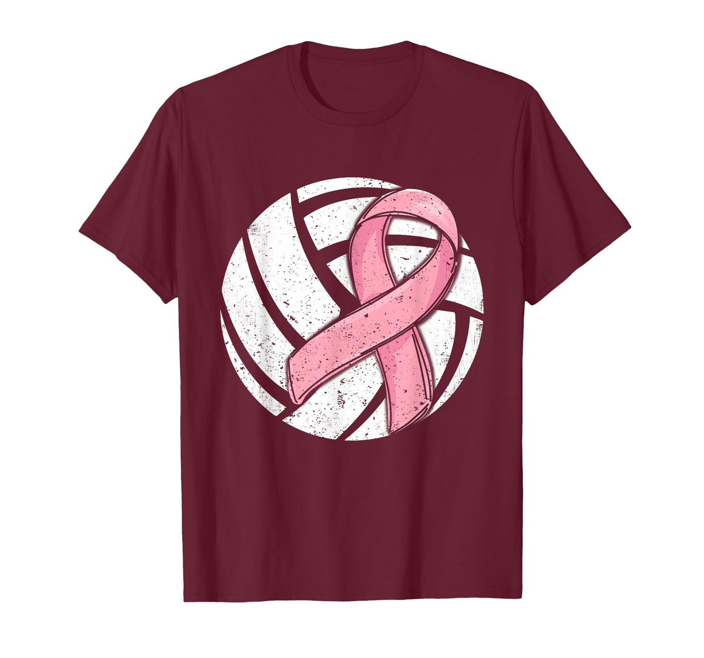Volleyball Pink Ribbon Breast Cancer Awareness Sport Lover T-Shirt