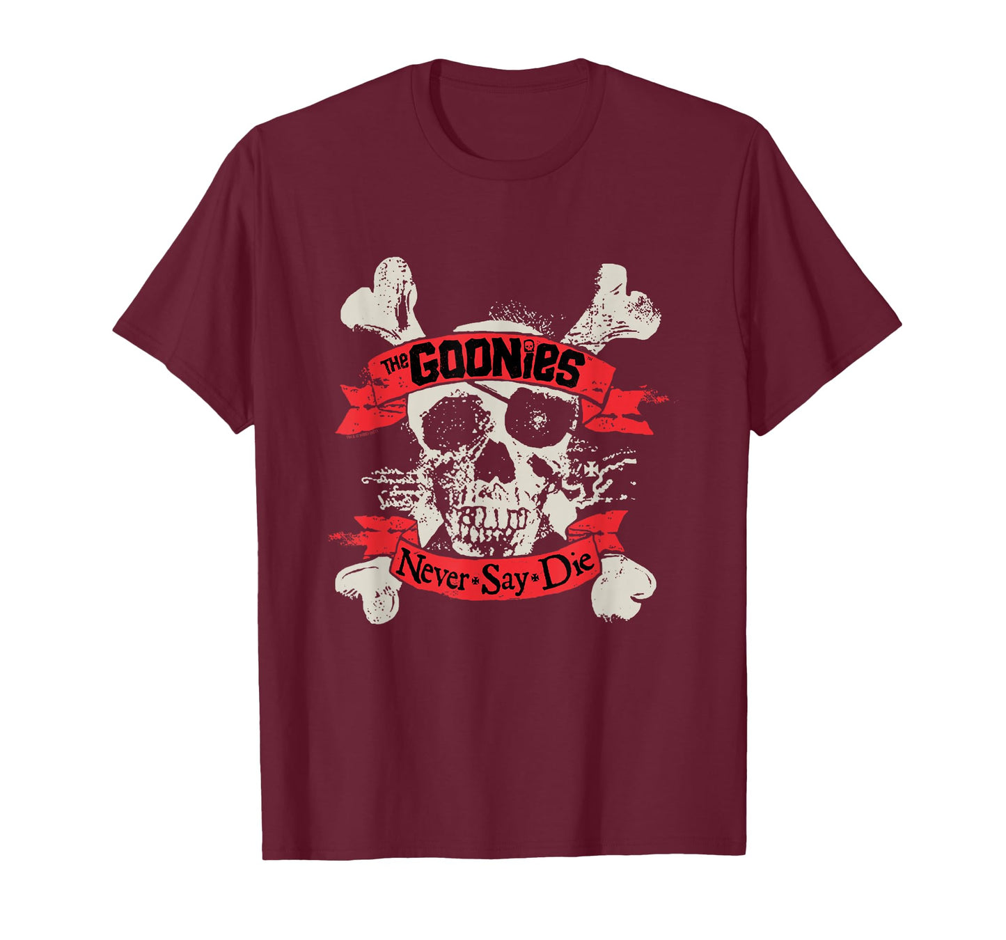 The Goonies Never Say Die Skull and Banners Movie T-Shirt