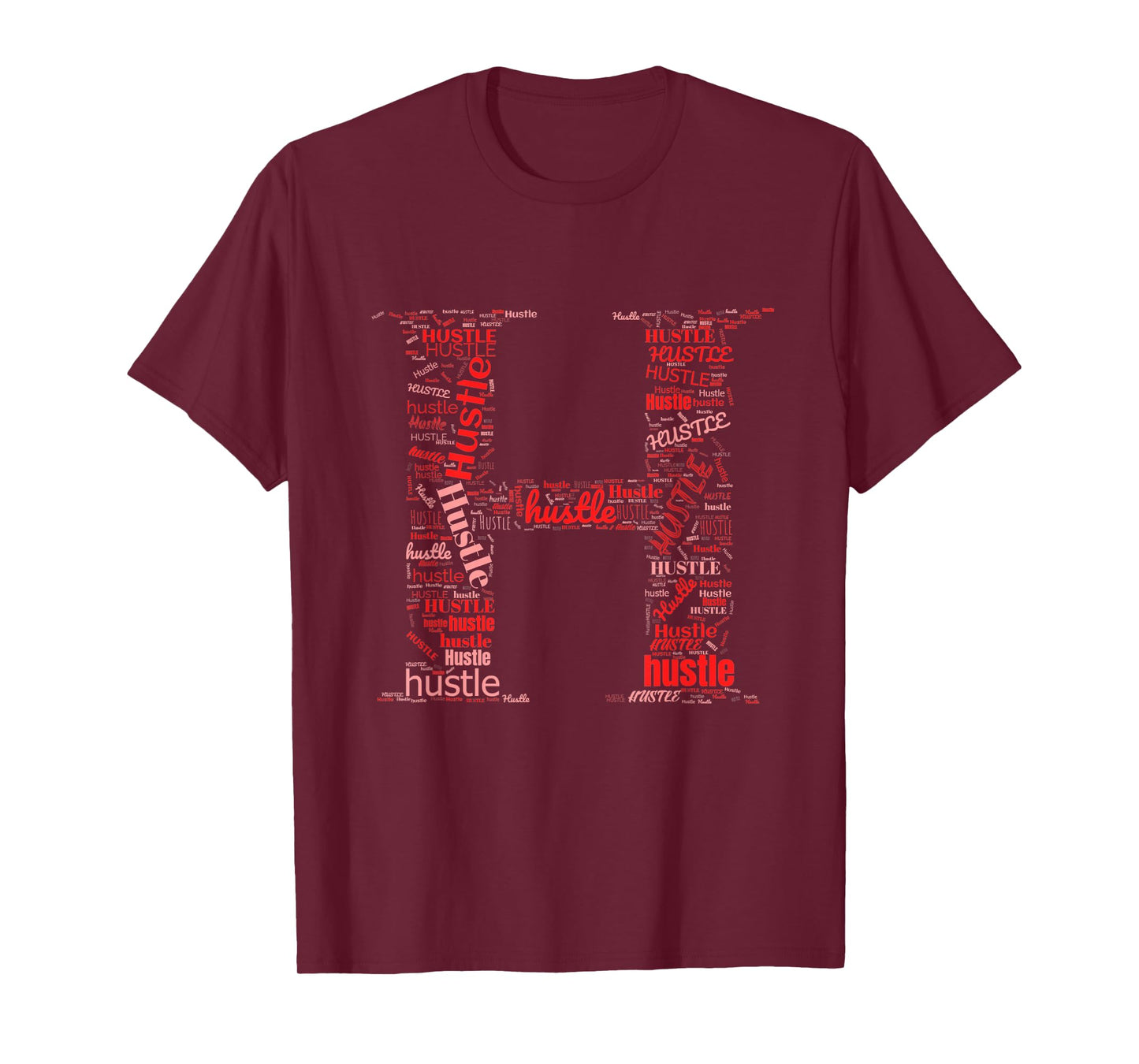 Red H is for Hustle Red Graphic T-Shirt
