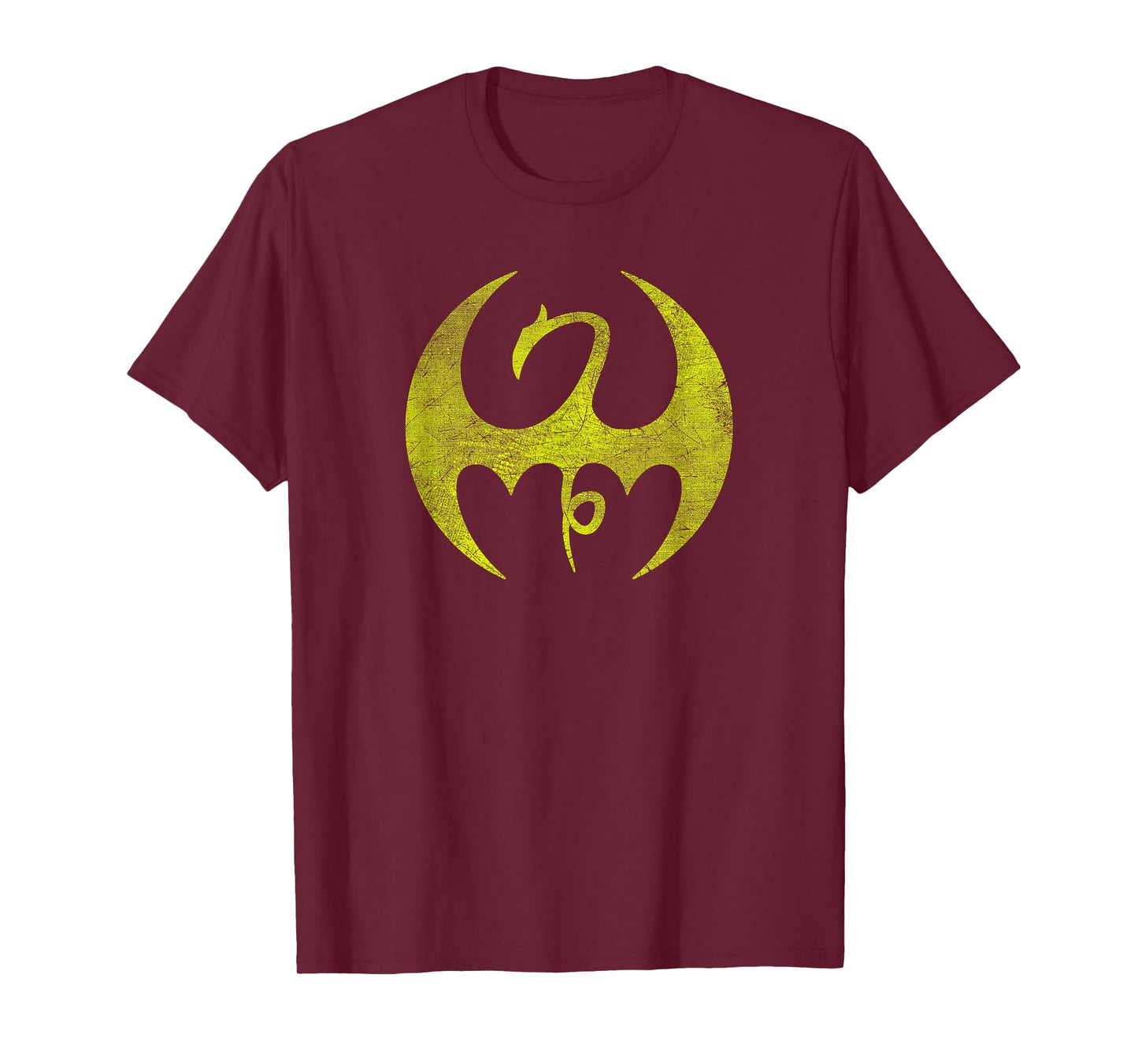 Marvel Iron Fist Distressed Dragon Logo Graphic T-Shirt