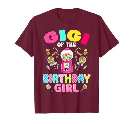 Gigi Of The Birthday Girl Candy Family Bday Party T-Shirt
