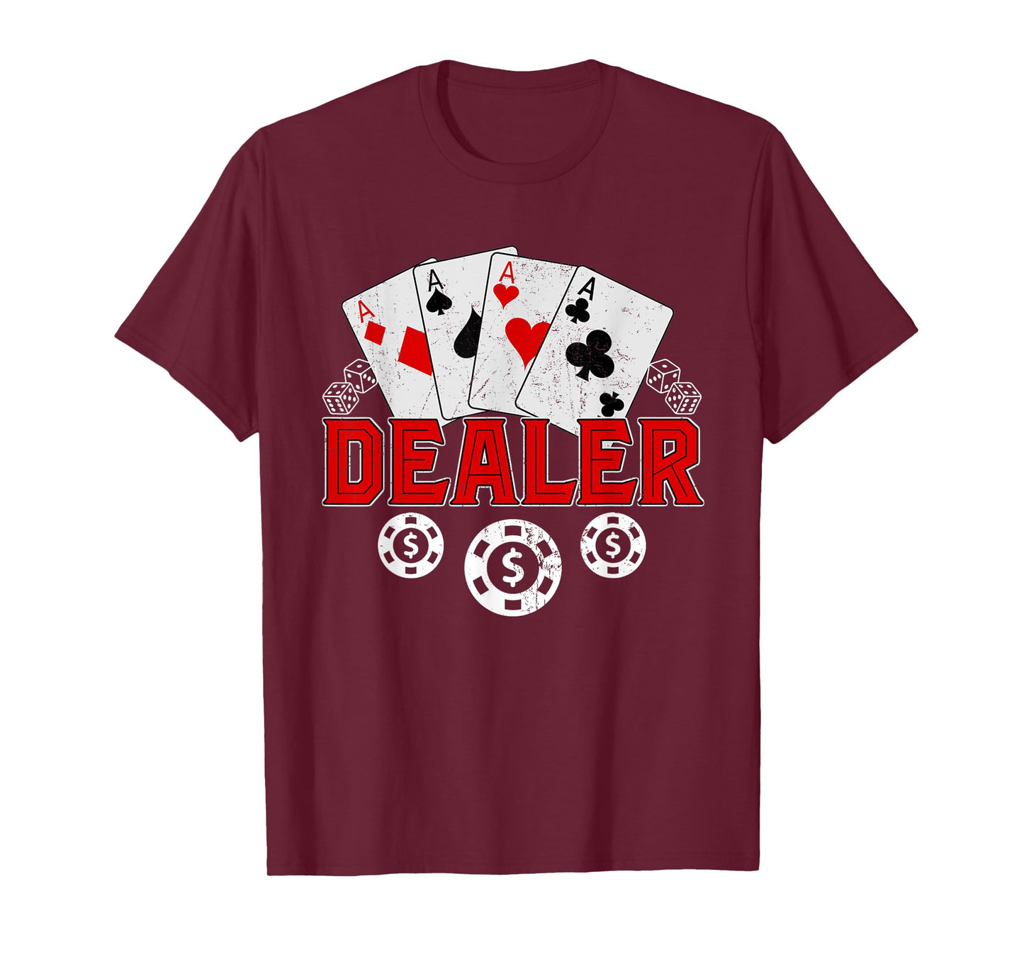 Casino Dealer Halloween Costume Shirt Poker Gambling T-Shirt