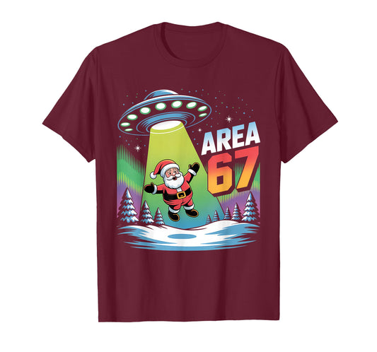 Alien Santa Christmas Meme Area 67 T-Shirt