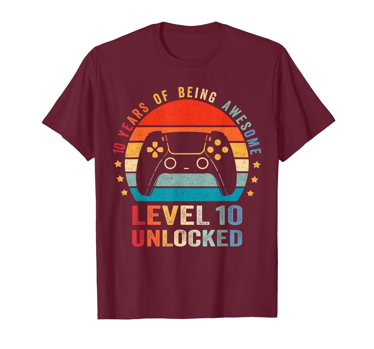 Level 10 Unlocked Shirt Funny Video Gamer 10th Birthday Gift T-Shirt