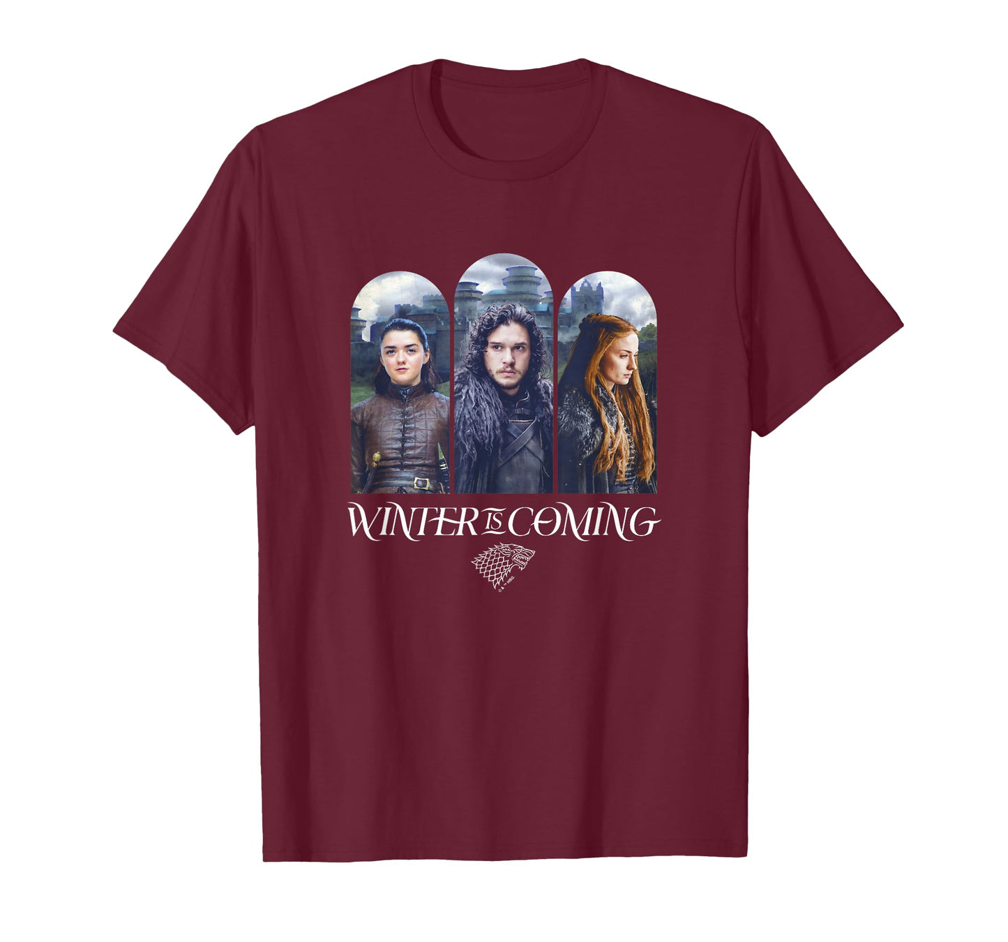 Game Of Thrones Winter Is Coming House Stark Portraits T-Shirt