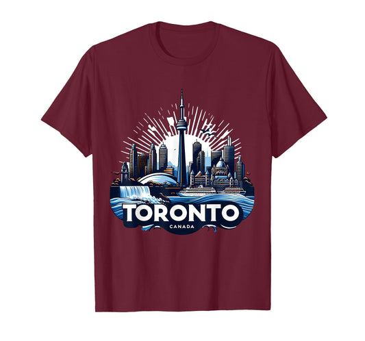 Toronto Canada City Landmarks Souvenir Canadian Proud T-Shirt