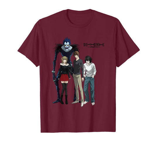 Death Note Main Characters Posing with Logo Anime T-Shirt