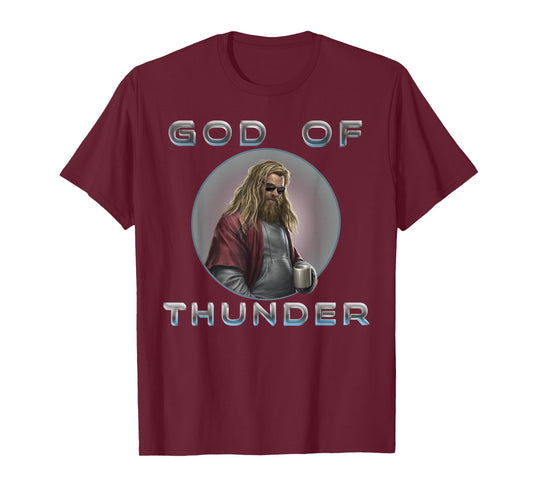 Marvel Avengers: Endgame Thor God of Thunder Circle Portrait T-Shirt Small