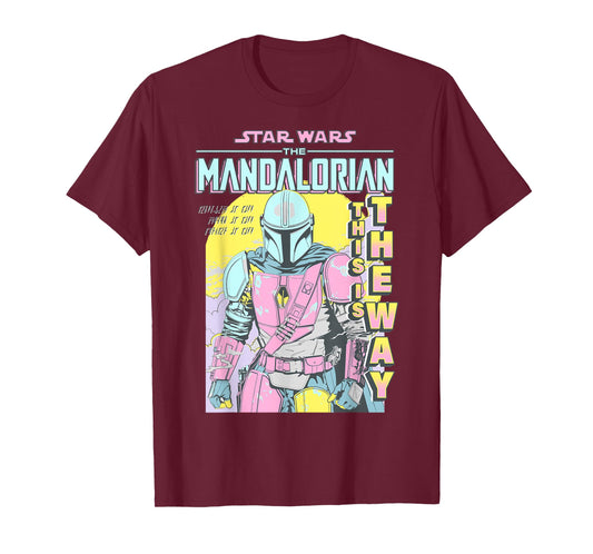 Star Wars: The Mandalorian This Is The Way Neon Comic T-Shirt