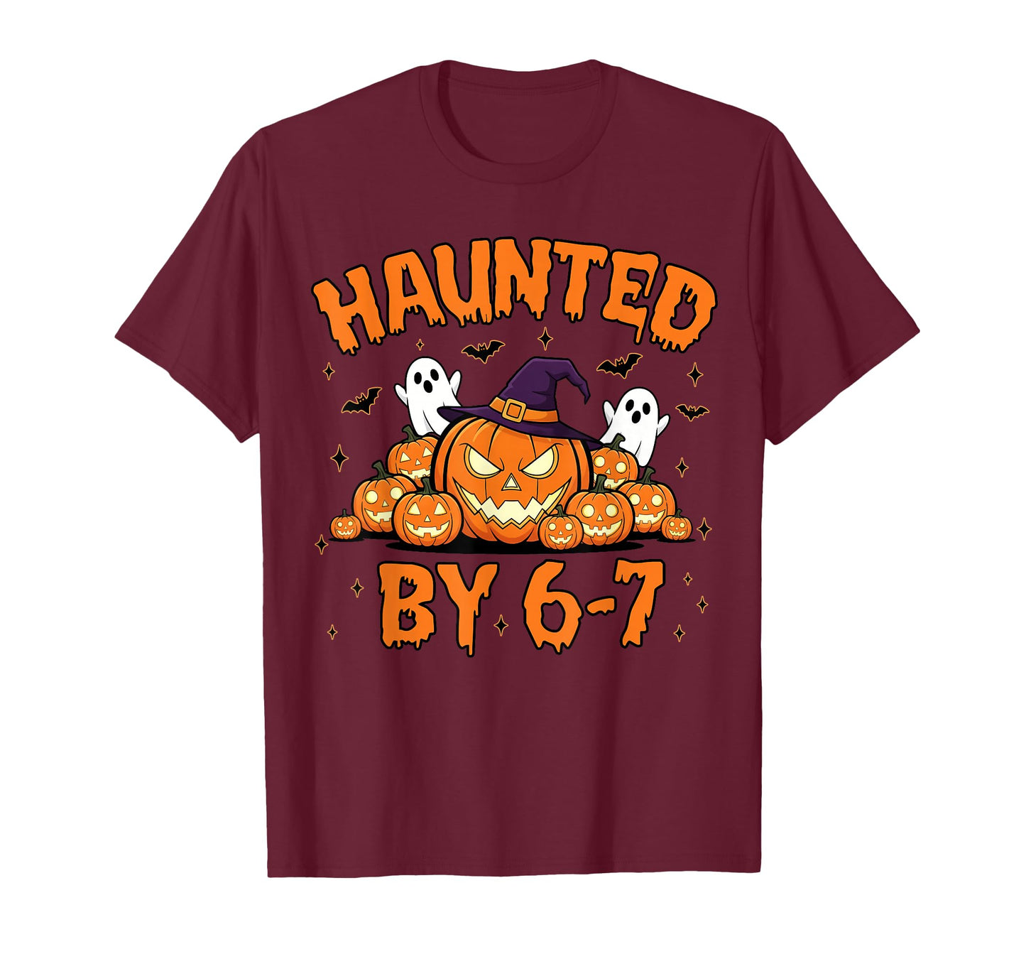 Haunted by 67 – Funny Ghost and Pumpkin Halloween Costume T-Shirt