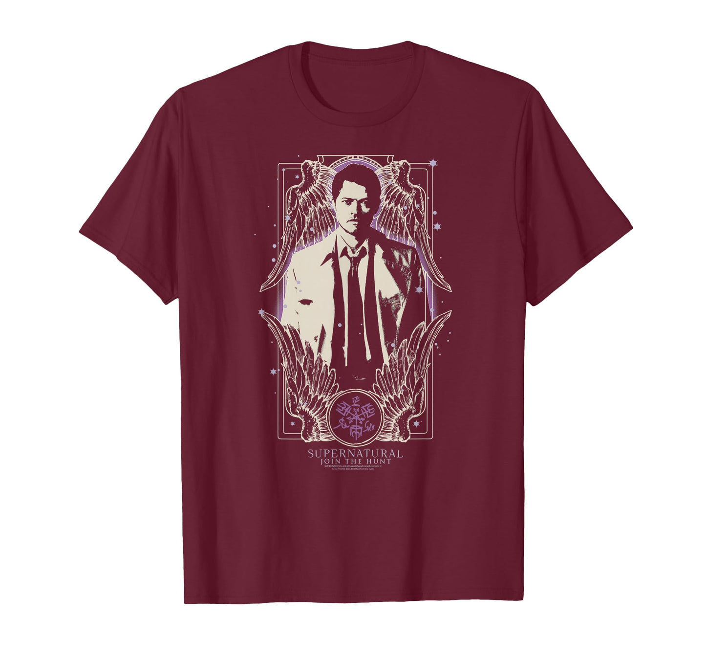 Supernatural Castiel Angel Wings Illustration TV Show T-Shirt