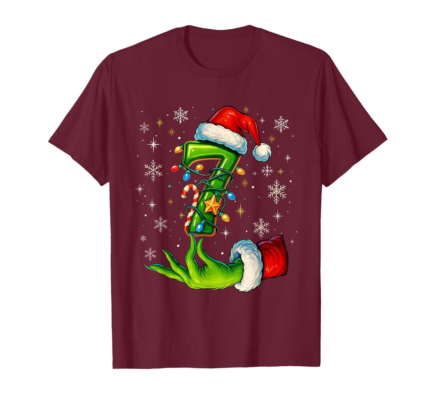 Six Seven 67 Meme Funny Christmas Couple Matching T-Shirt