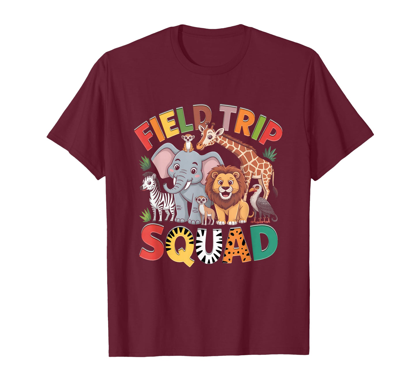 Zoo Field-Trip Squad Safari Teacher Students Wildlife Animal T-Shirt