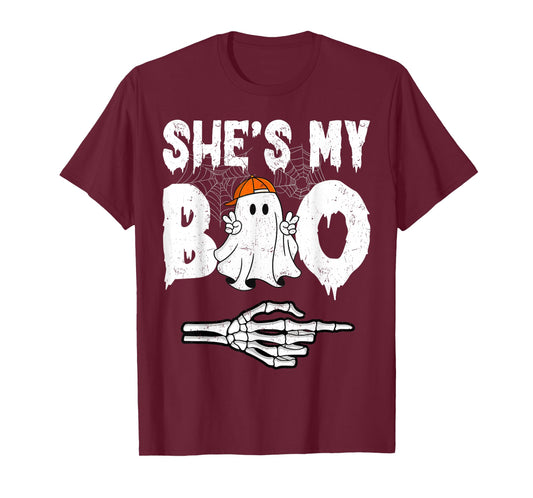 Shes My Boo Couple Matching Halloween Costumes T-Shirt