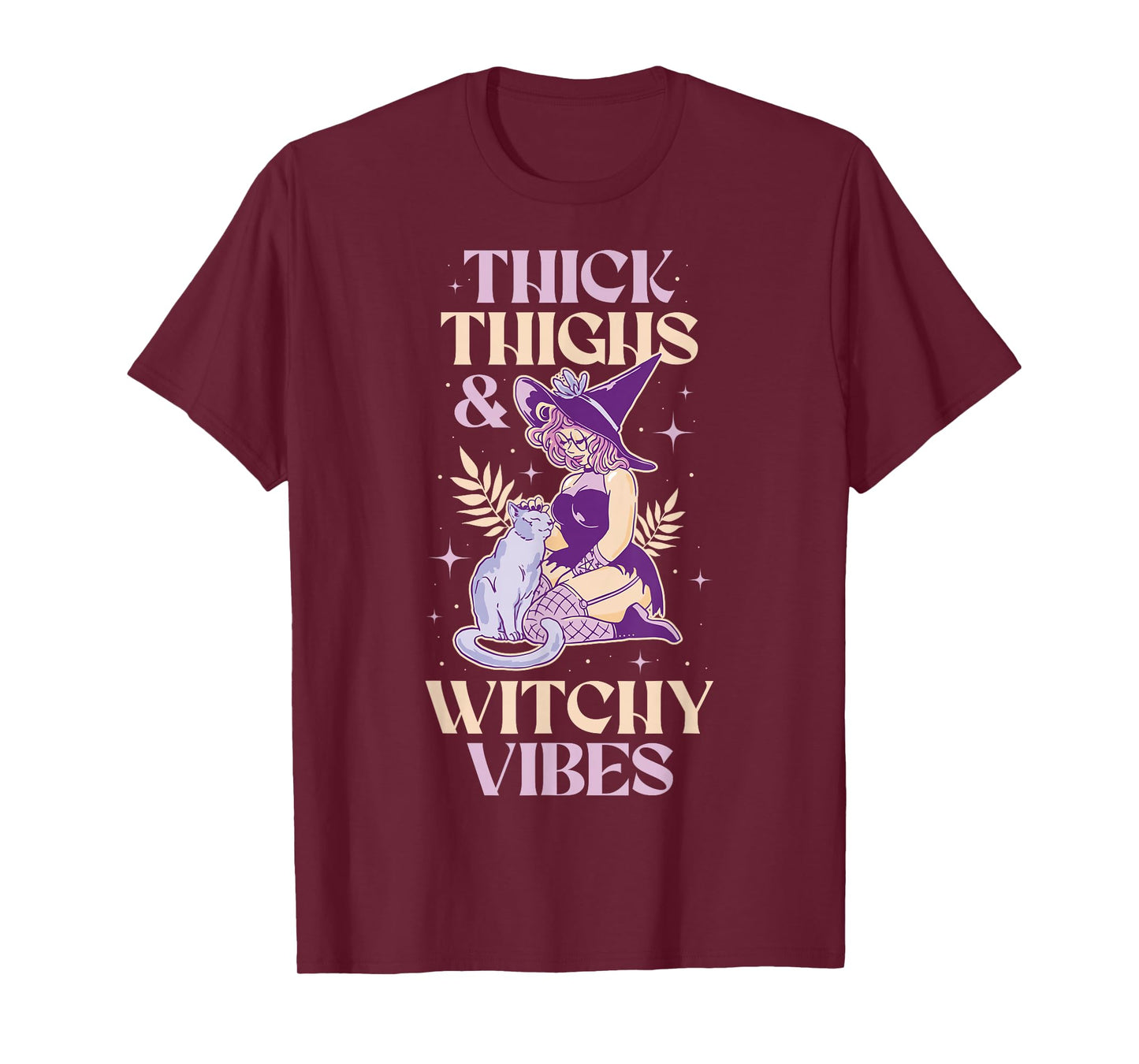 Funny Thick Thighs And Witchy Vibes T-Shirt