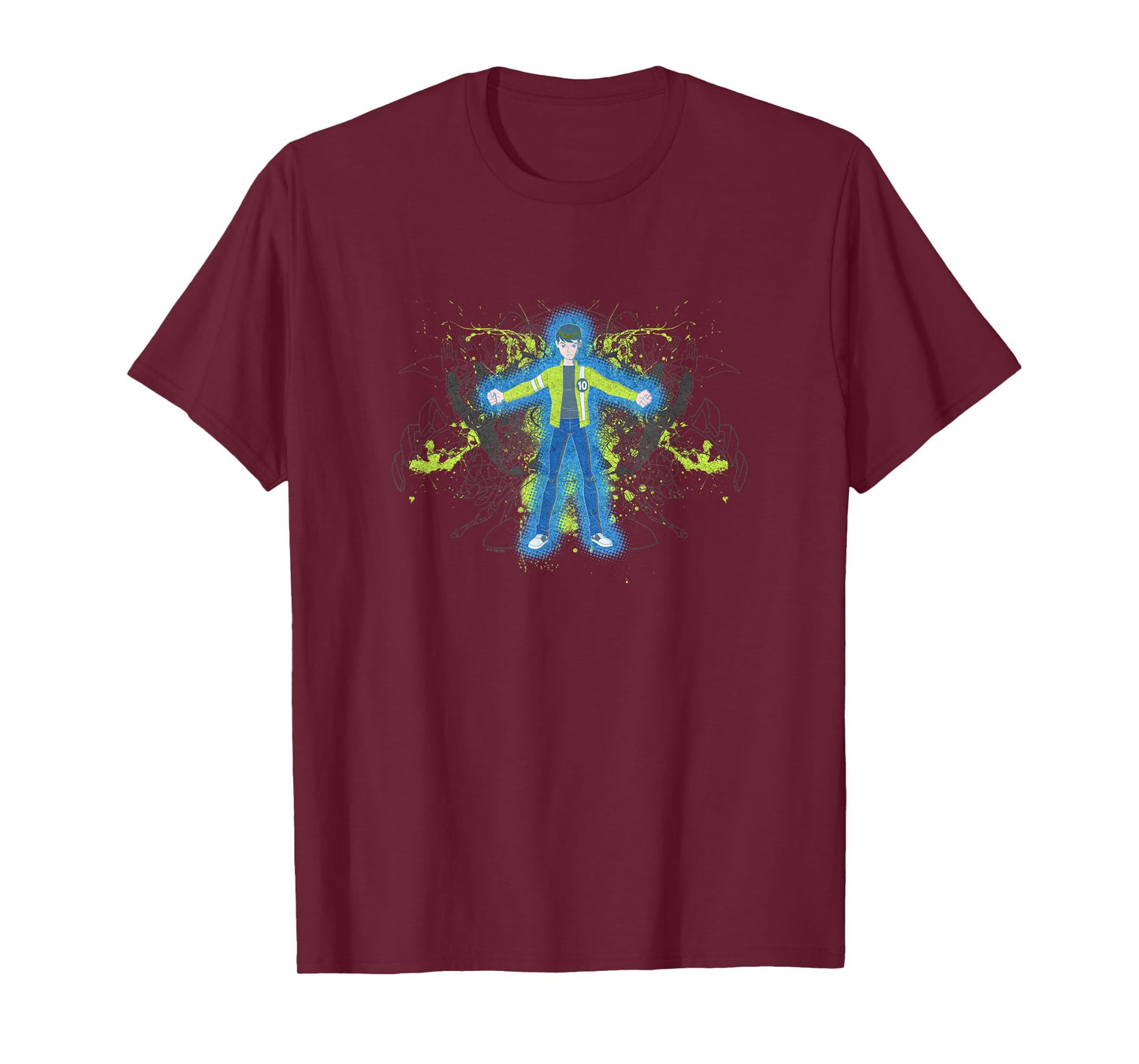 Ben 10: Alien Force Ben Tennyson Hero Time Silhouettes Retro T-Shirt