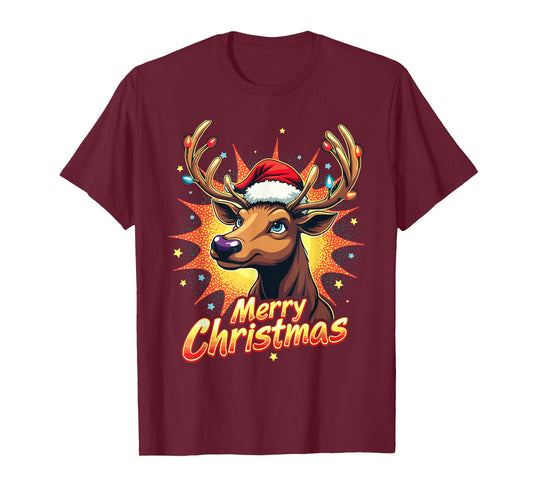 Merry Christmas Reindeer Xmas Family Festivities T-Shirt