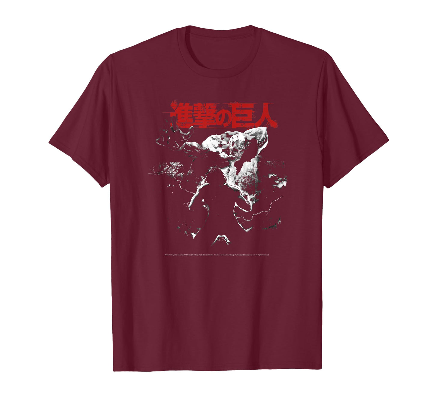 Attack on Titan Season 2 Black and White Key Art AOT Anime T-Shirt