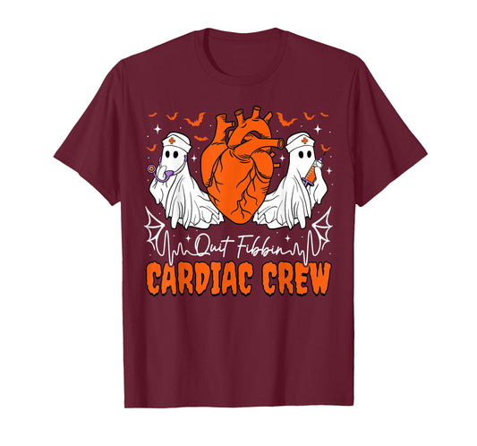 Quit Fibbin Cardiac Crew Ghost Nurse Halloween T-Shirt