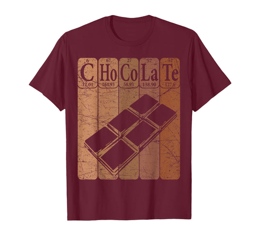 Chocolate Periodic Table Elements Chocoholic Chocolate Lover T-Shirt