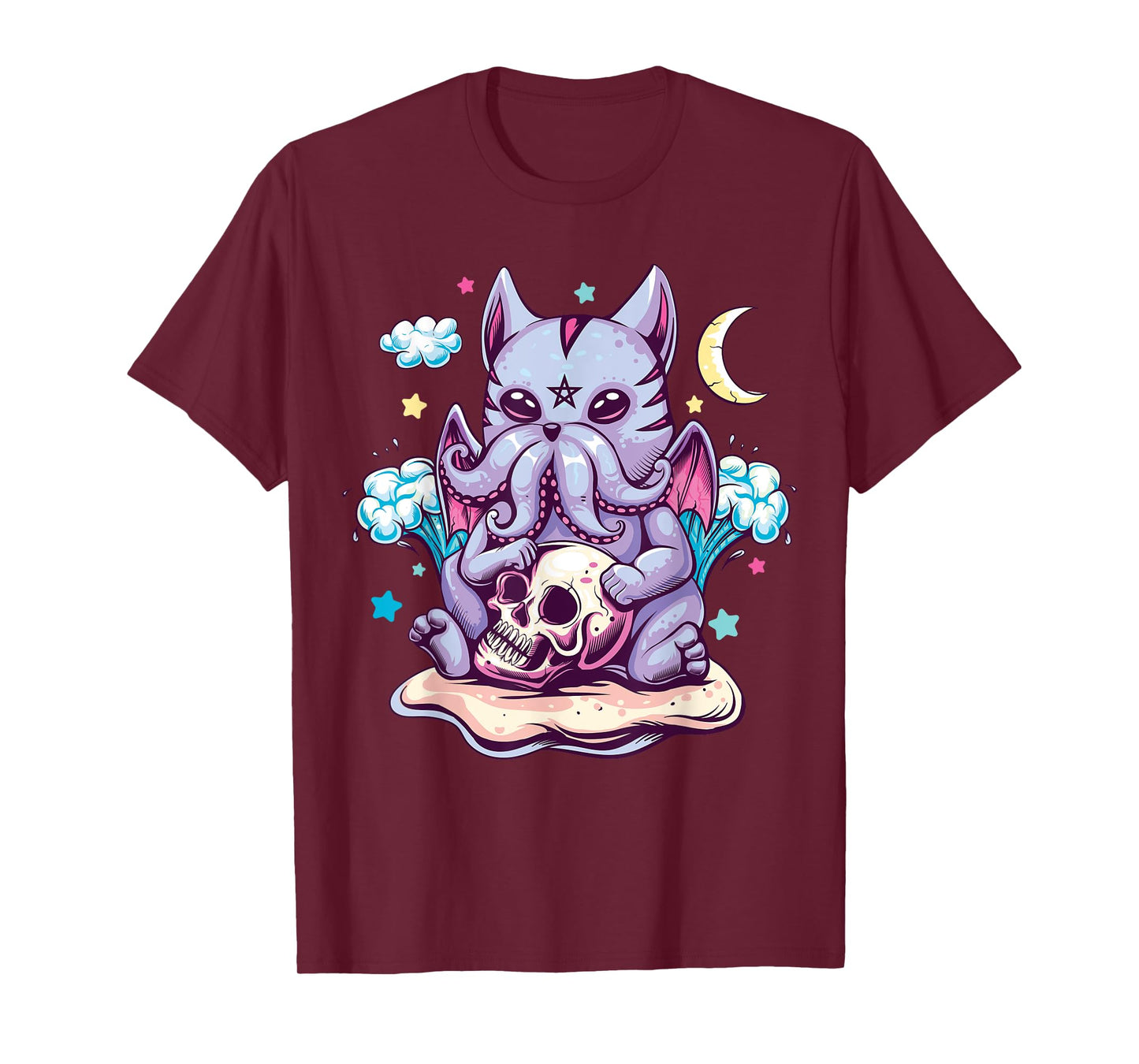 Kawaii Pastel Goth Cute Creepy Creature Skull Demon Menhera T-Shirt
