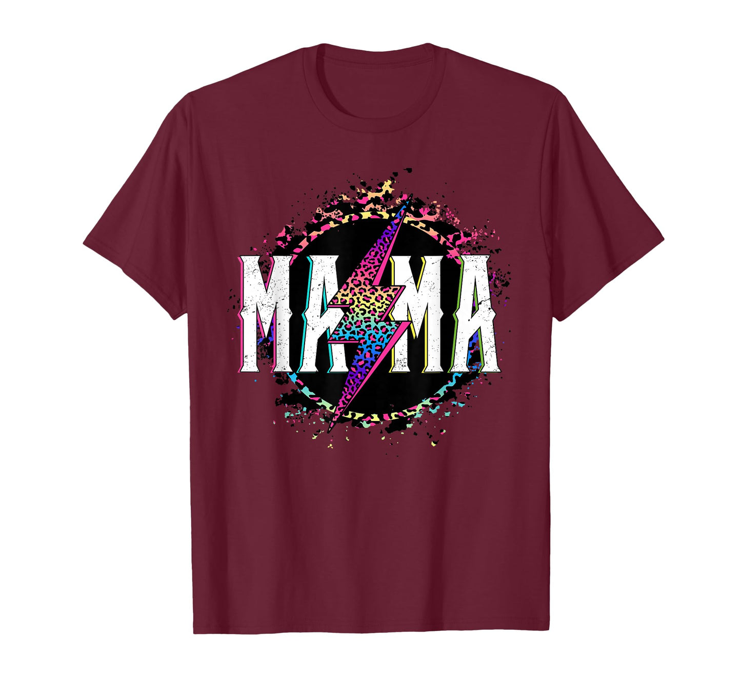 Mama Rainbow Leopard Lightning T-Shirt