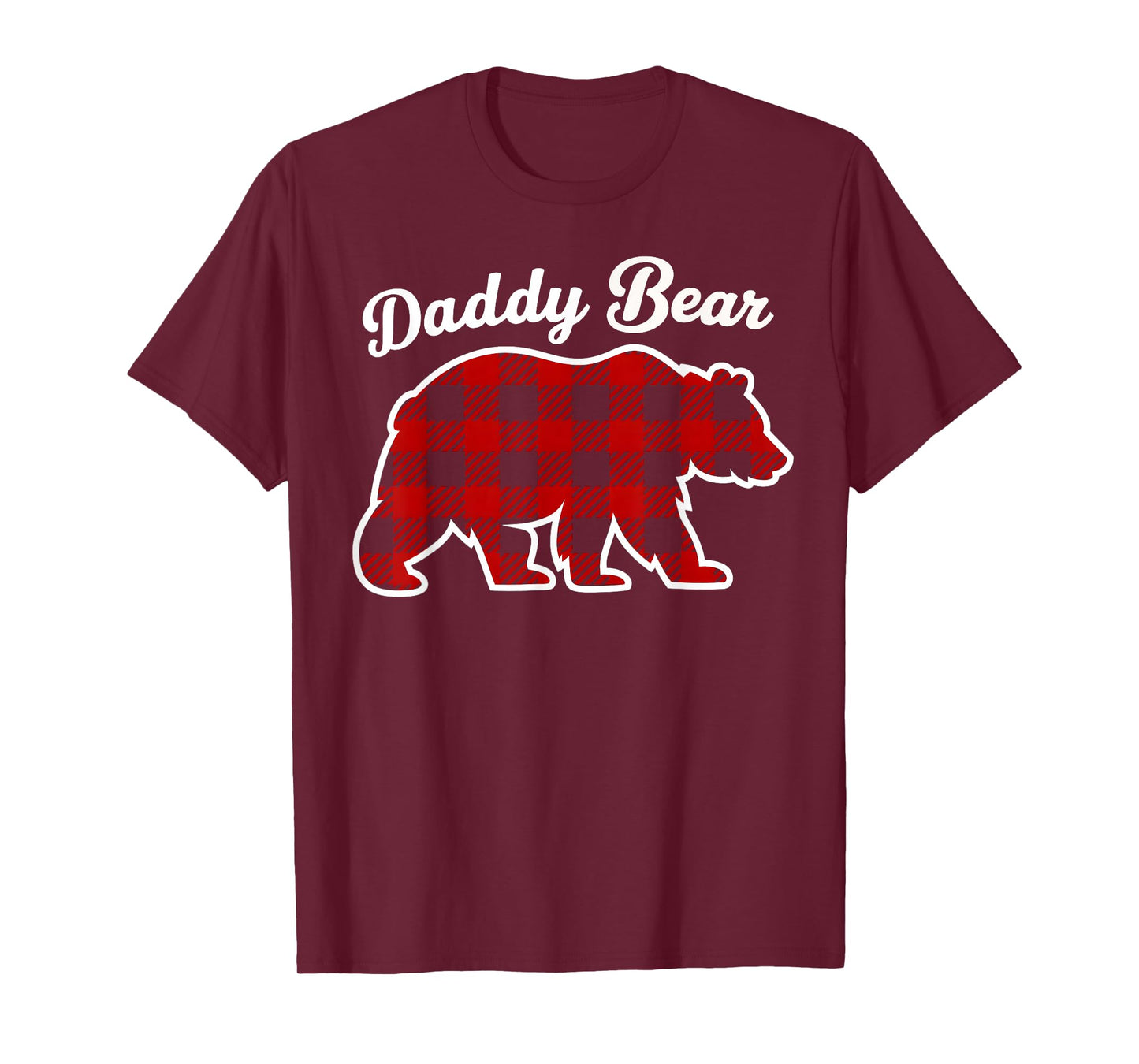 Daddy Bear Buffalo Red Plaid Matching Family Christmas T-Shirt