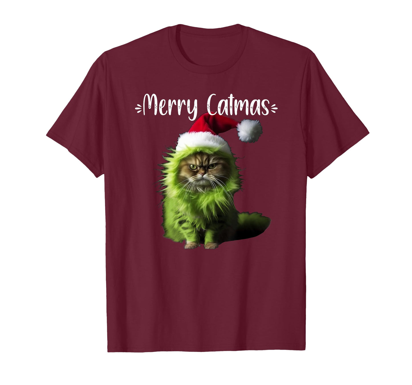 Merry Catmas - Funny Cat Christmas T-Shirt for Men Women Kids
