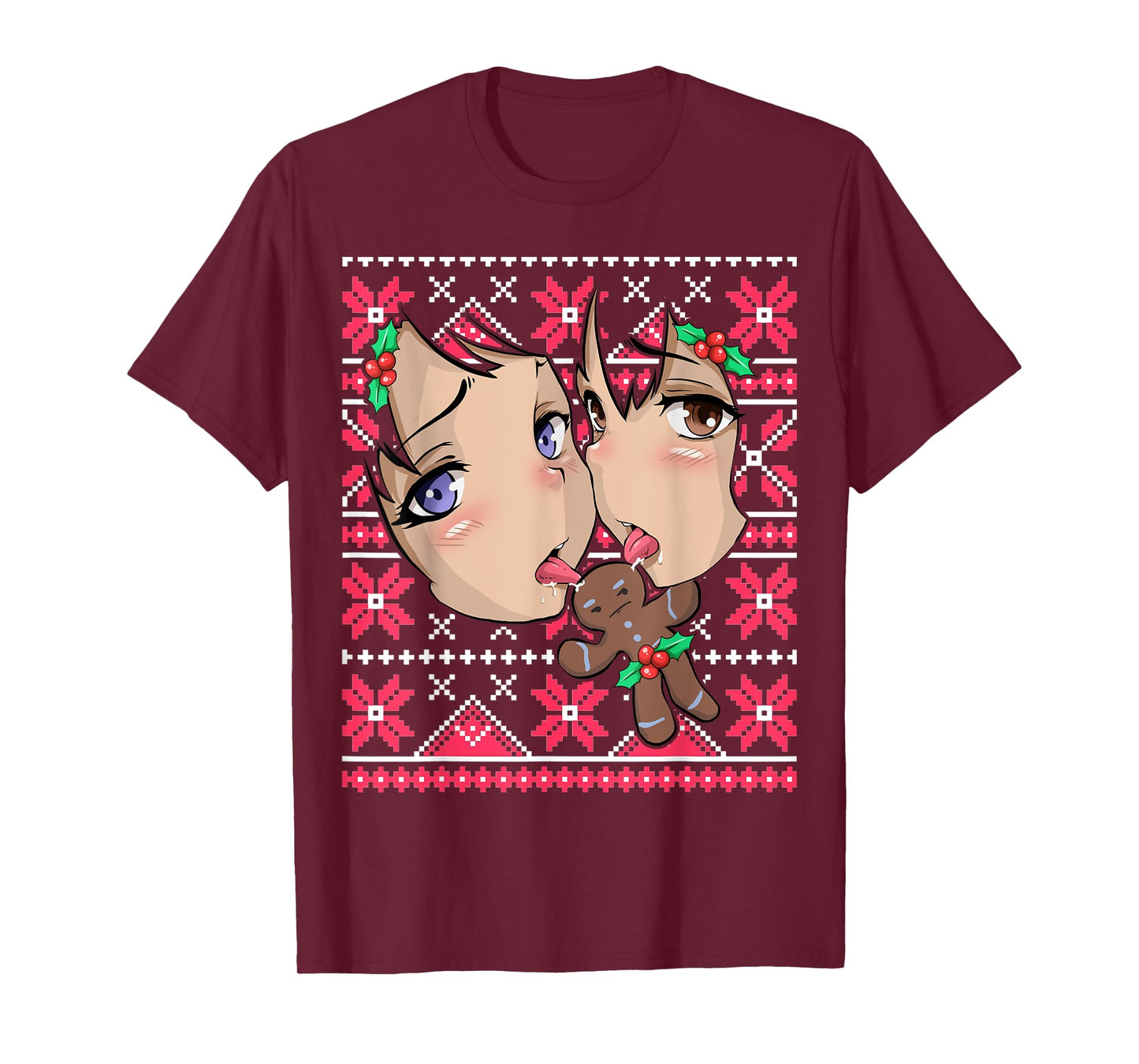 Ugly Christmas Otaku Ahegao Ecchi Etchi Lewd Hentai Kawaii T-Shirt