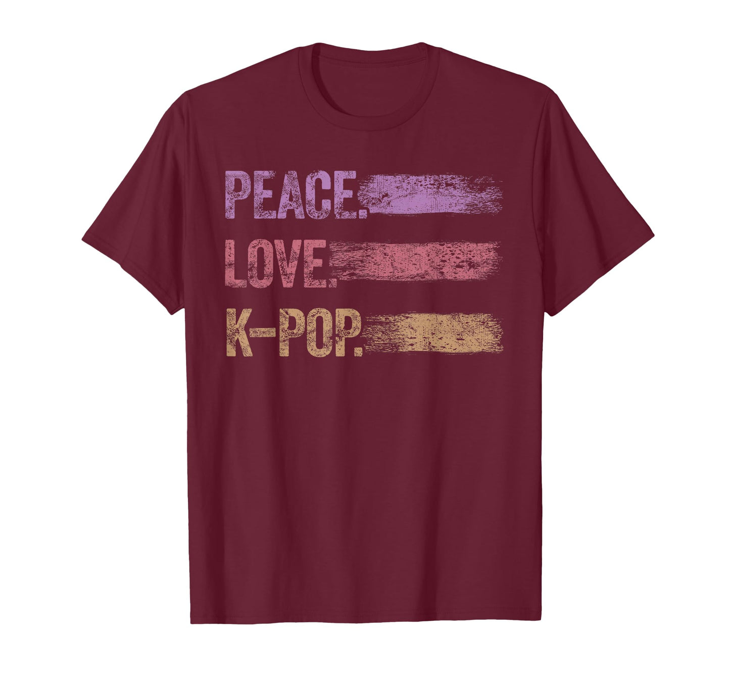 Retro Headset Kpop Peace Love K-Pop Heart K Pop Girl T-Shirt