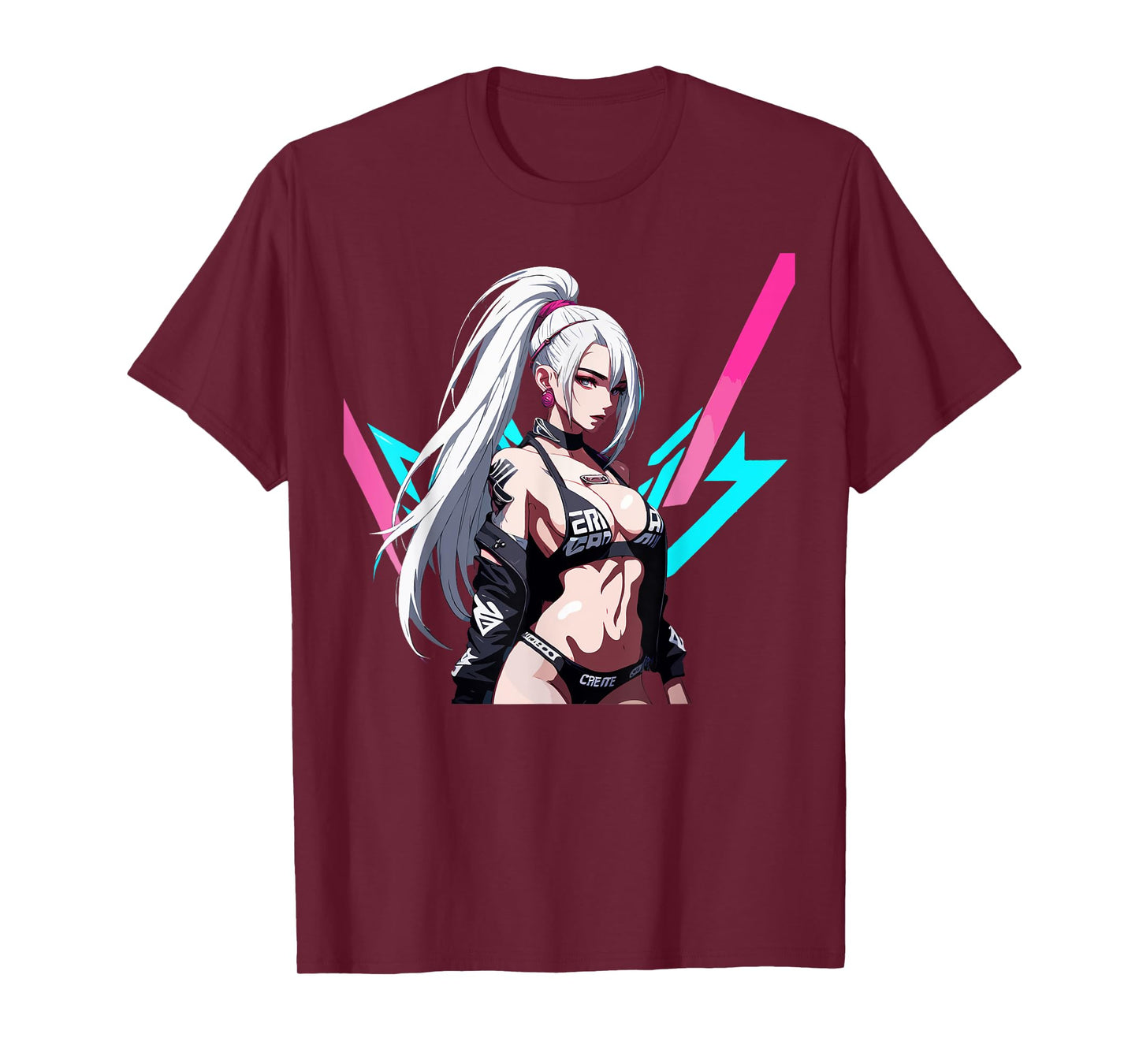 Sexy Waifu Otaku Anime Cyberpunk Girl Japanese T-Shirt