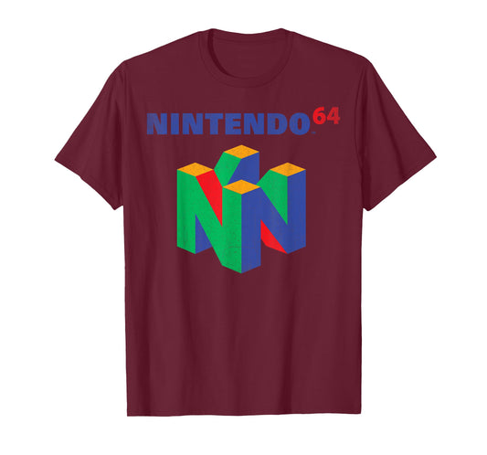 Nintendo 64 Classic Logo Retro Vintage Graphic T-Shirt T-Shirt