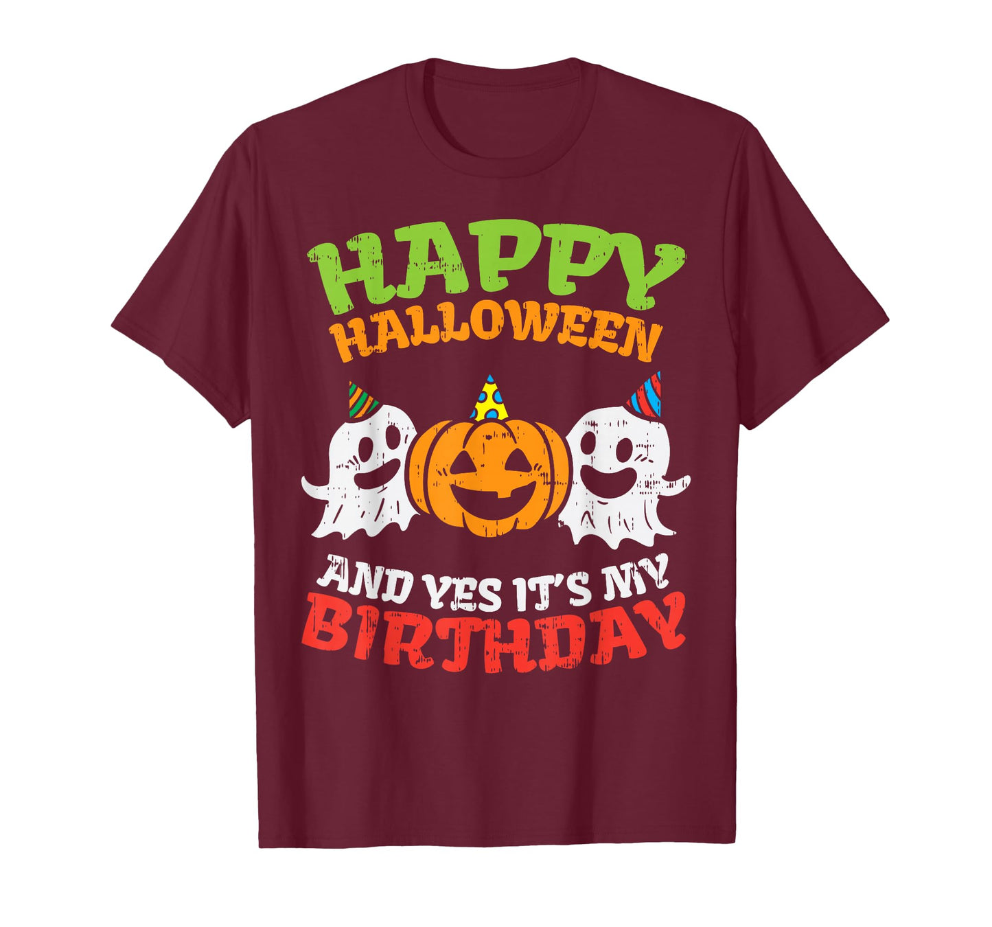 Happy Halloween It's My Birthday Born On Girl Boy Party Gift T-Shirt