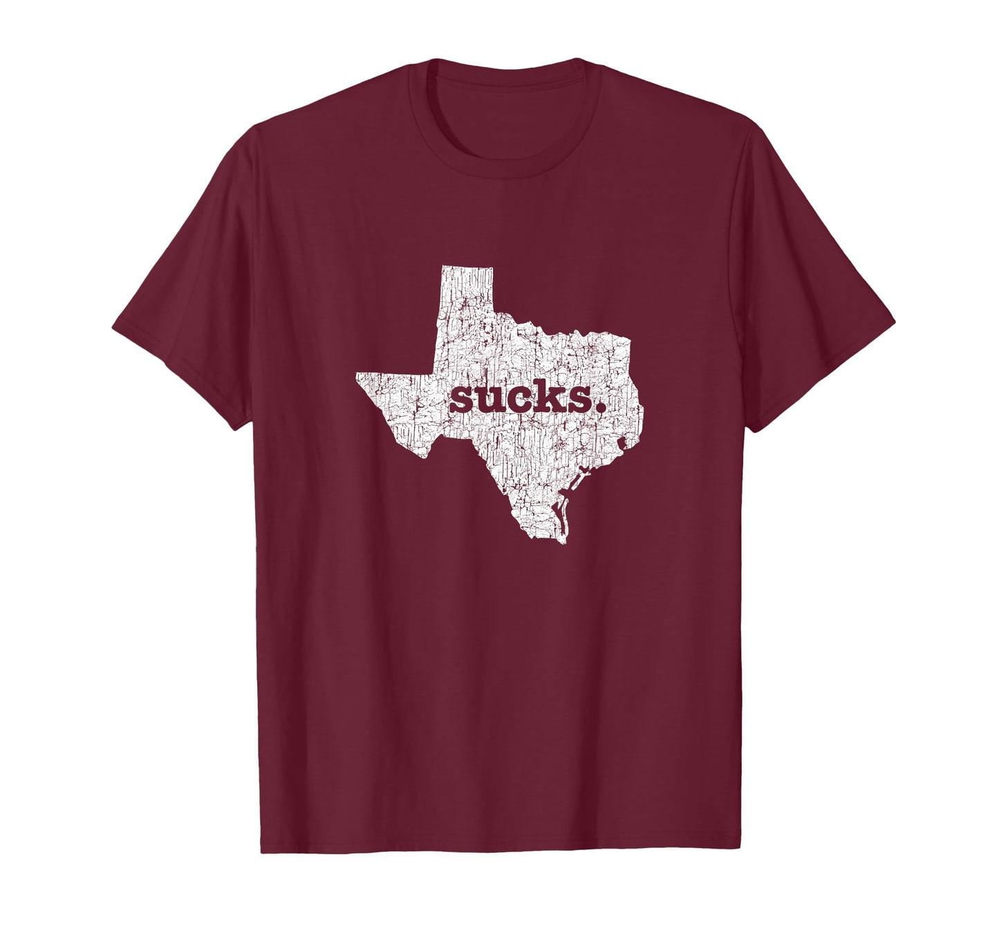 Texas Sucks Funny Retro Style Gag Gift Novelty Graphic T-Shirt