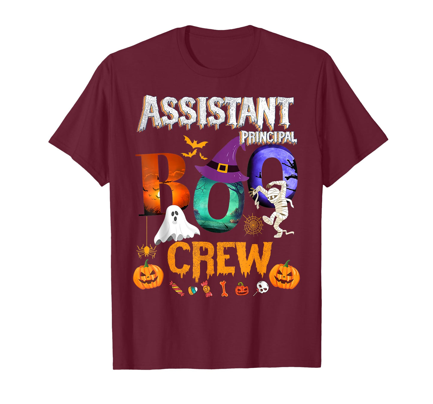 Assistant Principal Boo Crew Teacher Student Funny Halloween T-Shirt