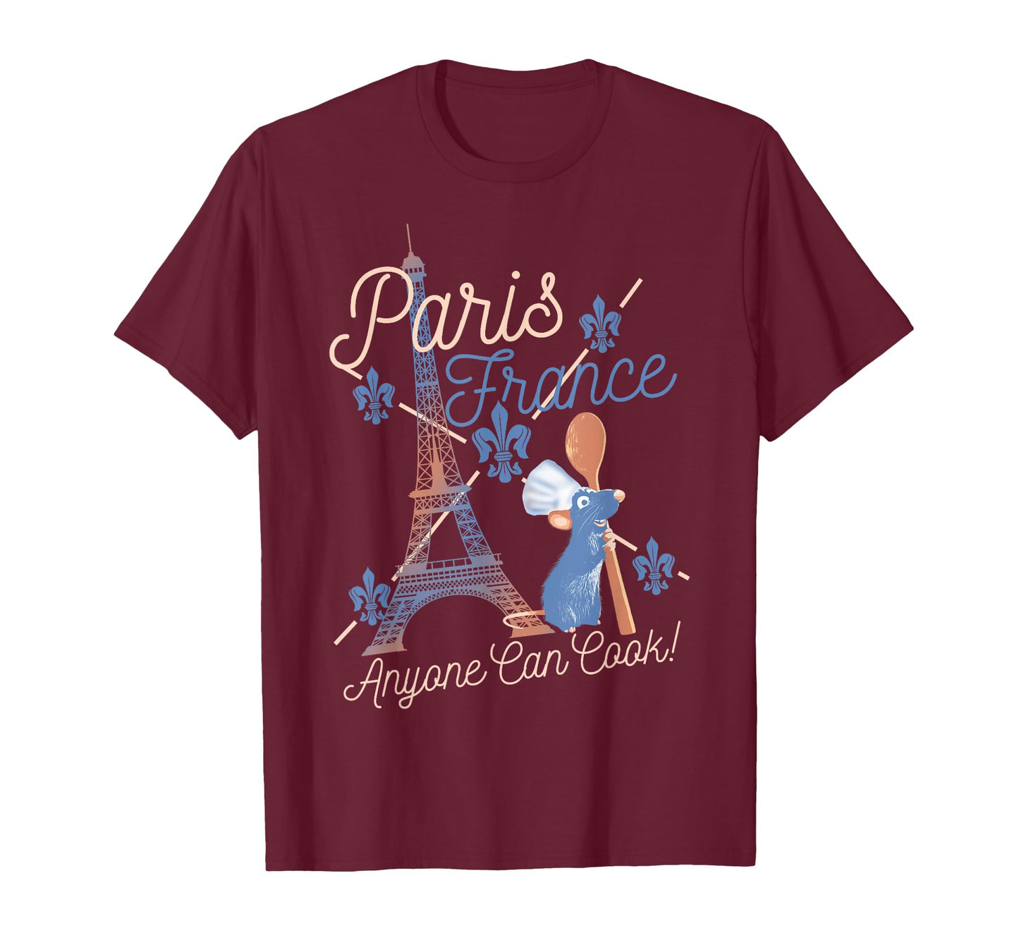 Disney Pixar Ratatouille Remy Paris France Poster T-Shirt Small