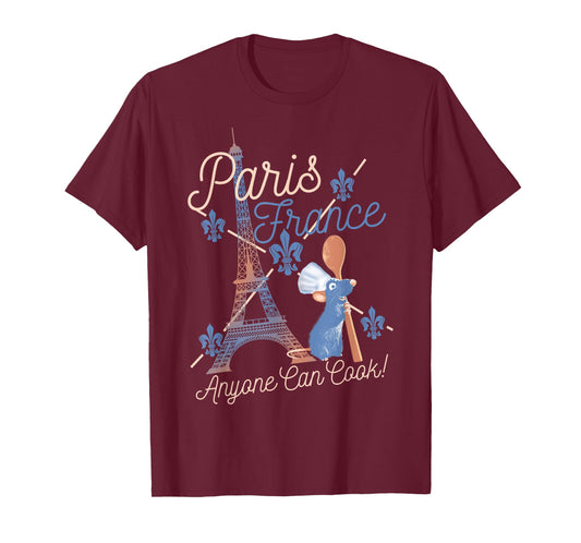 Disney Pixar Ratatouille Remy Paris France Poster T-Shirt Small