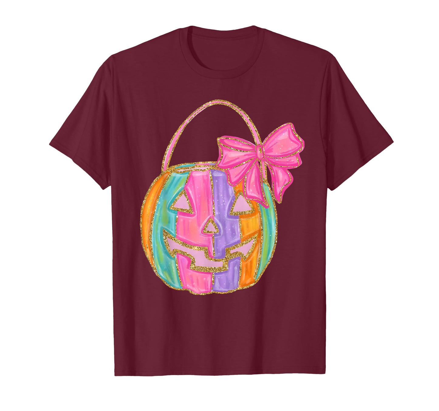 Coquette Bow Jack O Lantern Spooky Season Happy Halloween T-Shirt
