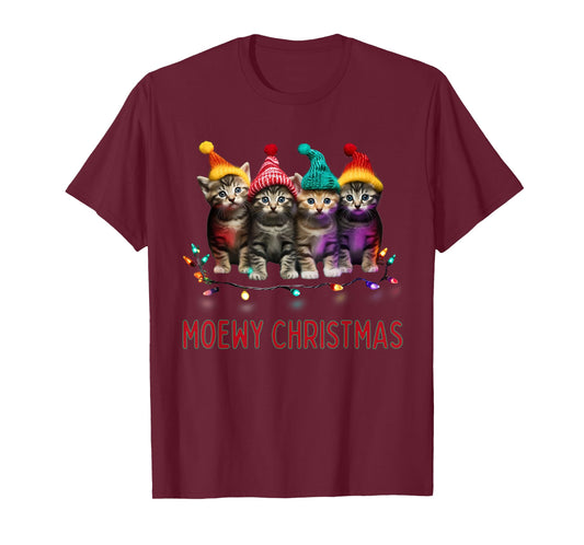 Moewy Christmas - Cat Xmas T-Shirt
