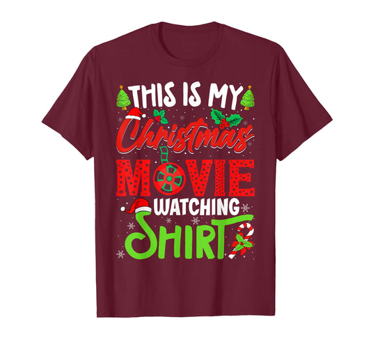 This Is My Christmas Movie Watching Shirt Xmas Movie T-Shirt