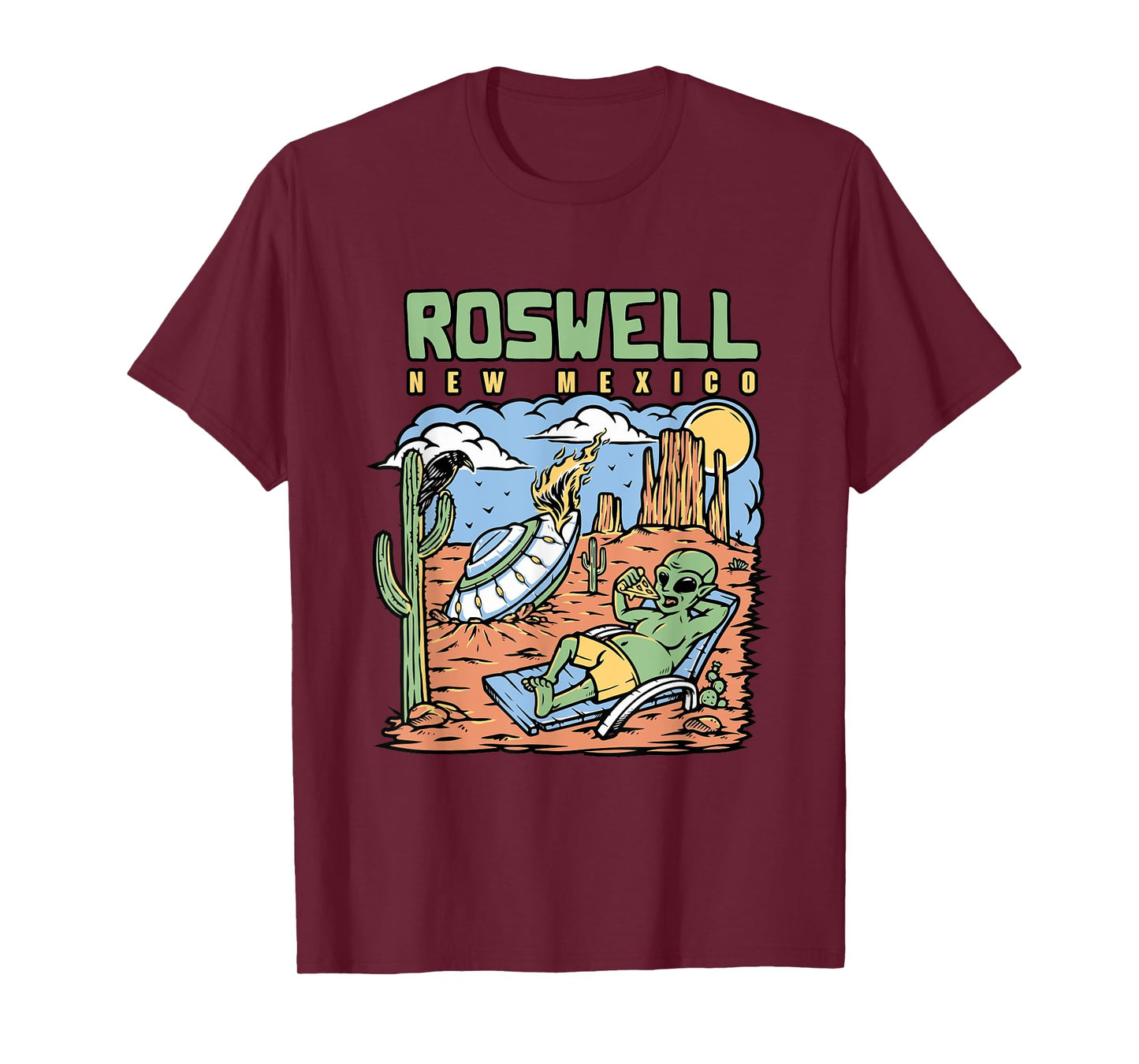 Funny Alien Vacation In Roswell New Mexico Desert T-Shirt