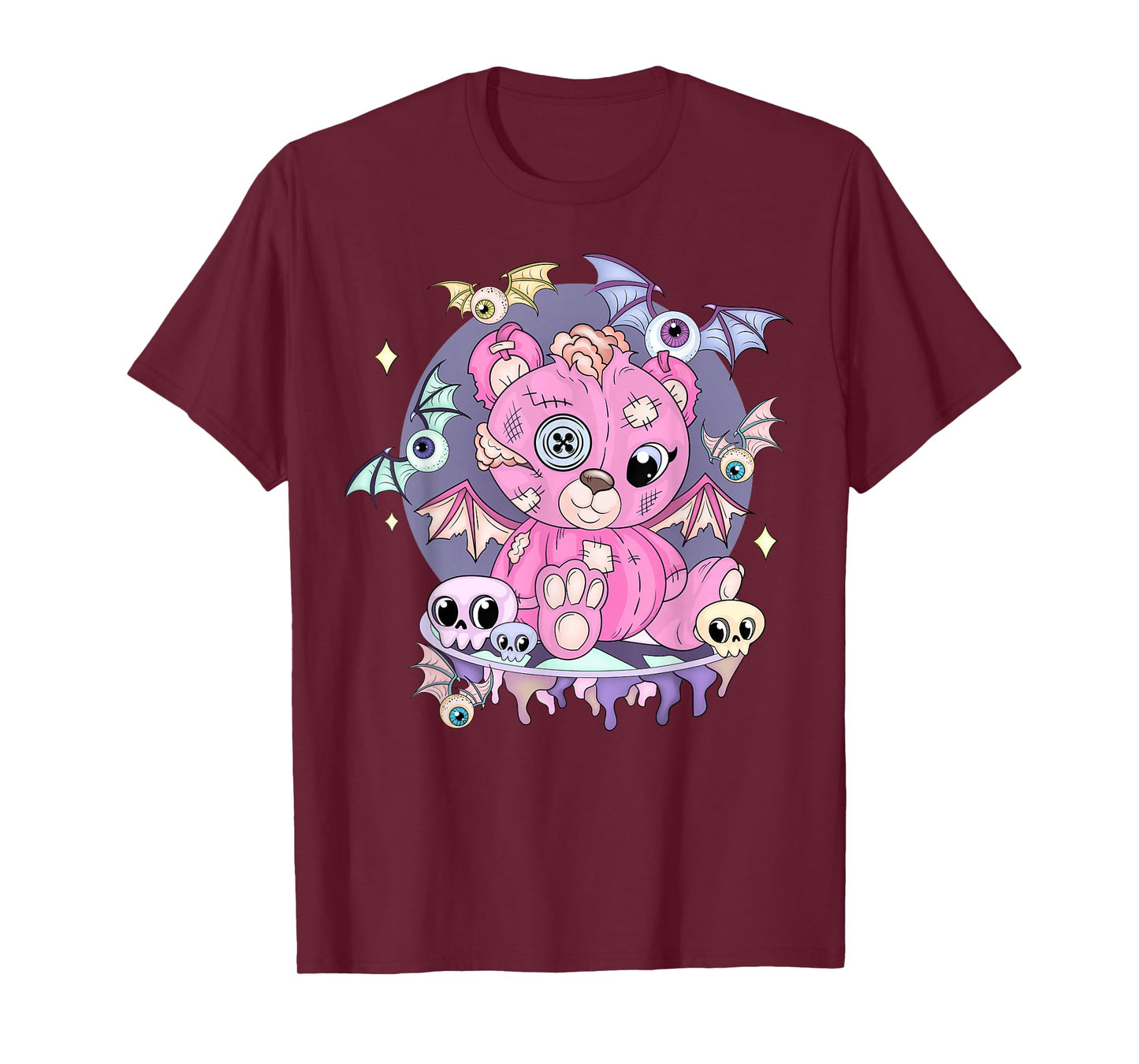 Pastel Goth Cute Creepy Teddy Bear Japanese Kawaii Menhera T-Shirt