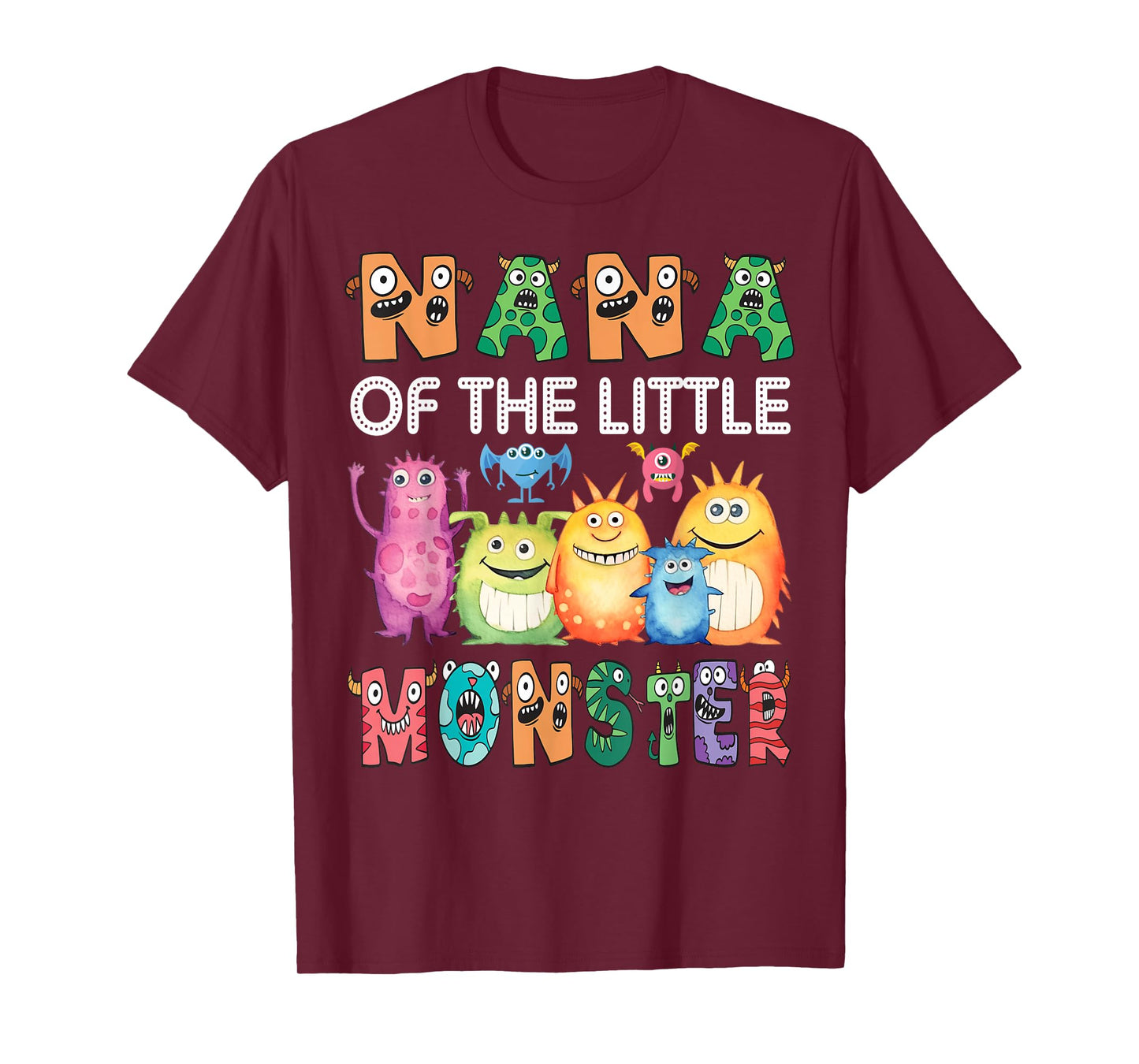 Nana Of The Little Monster Kids 1St Birthday Party T-Shirt