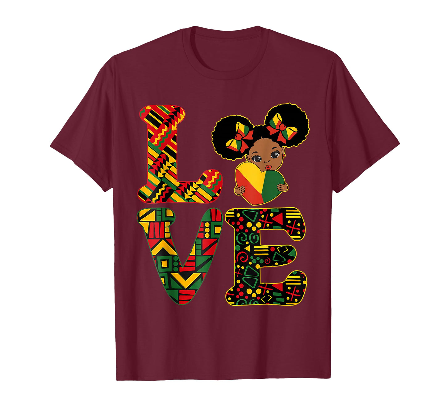 Love Black History Month Strong African Toddler Girls T-Shirt