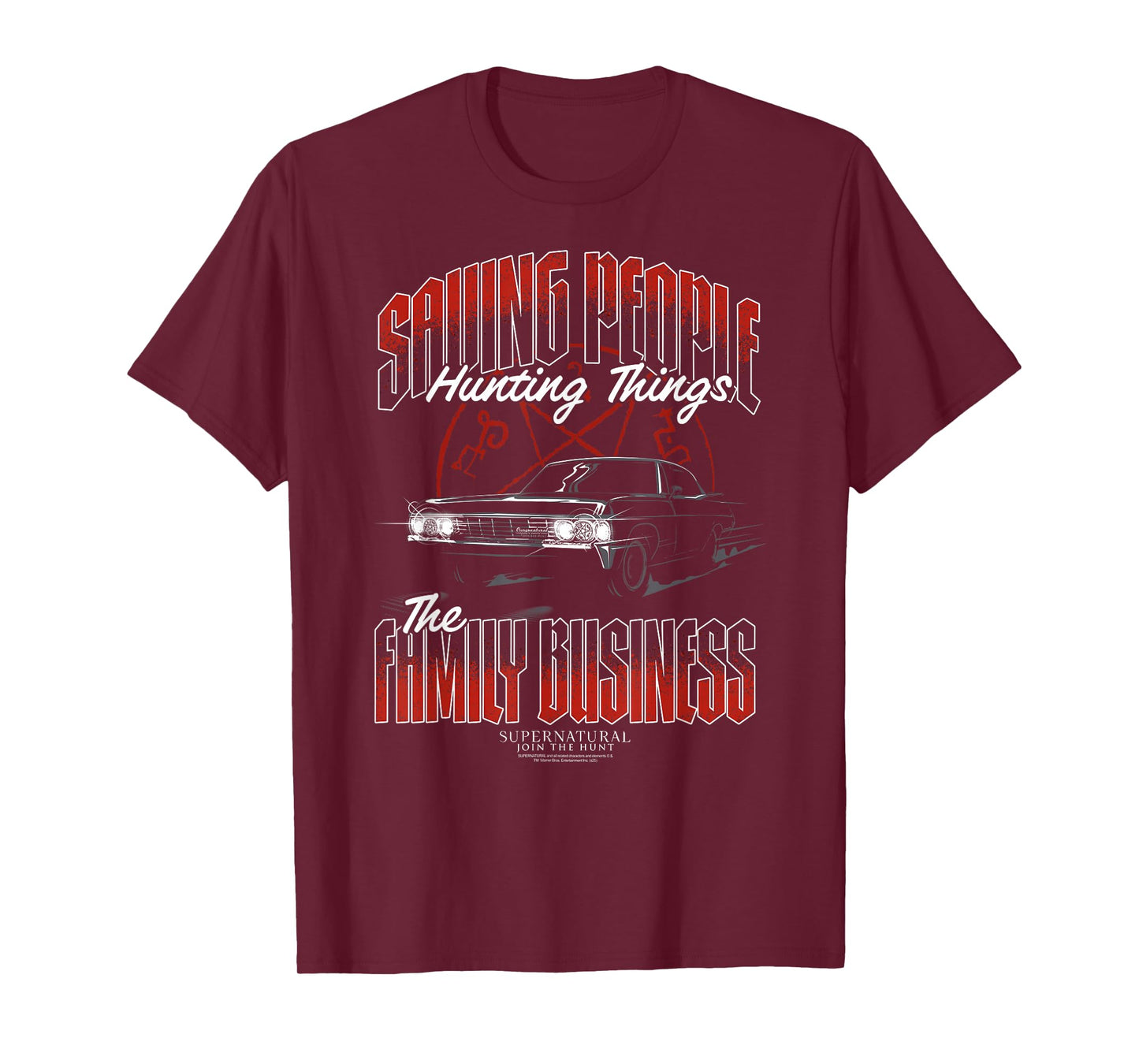 Supernatural Saving People Hunting Things Car TV Show T-Shirt