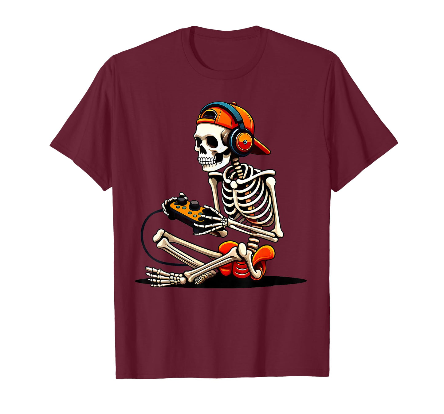 Halloween Skeleton Gamer Video Gaming Funny Gaming Skeleton T-Shirt