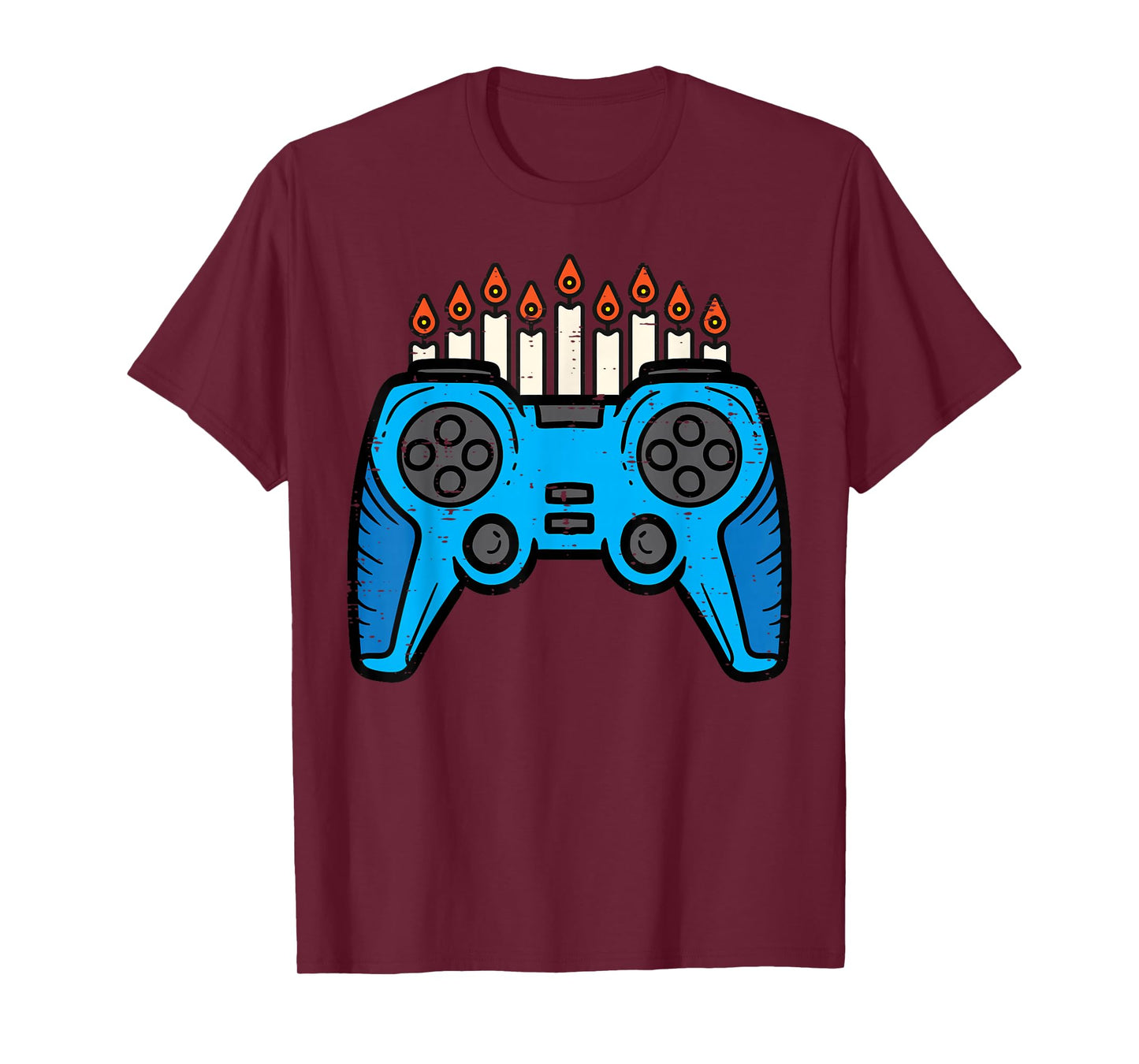 Jewish Video Game Gamer Hanukkah Chanukah Men Boy Youth Kids T-Shirt
